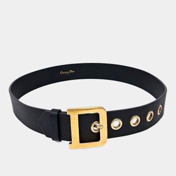 Pre Owned Christian Dior Leather Quake Belt