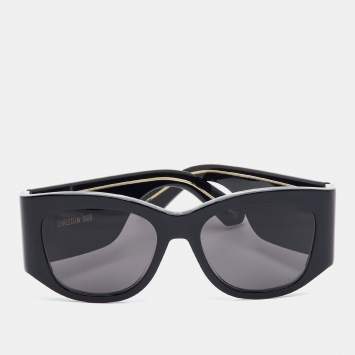 Pre Owned Dior Black/Grey DiorNuit S1I Oversized Sunglasses