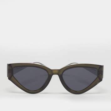 Pre Owned Dior Green/Grey CatStyleDior1 KB72K Cat Eye Sunglasses 