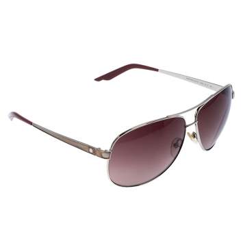 Pre Owned Dior Silver Tone/ Brown Gradient Diorcinquate2 Aviator Sunglasses
