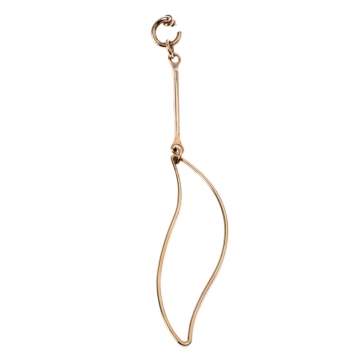 Pre Owned Dior Gold Tone Single Long Drop Earring
