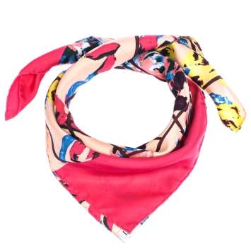 Pre Owned Dior Multicolor Floral Printed Silk Square Scarf