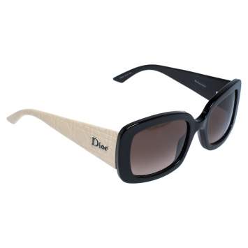 Pre Owned Dior Black/Light Beige G4FHA Square Sunglasses