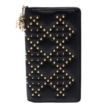 Pre Owned Dior Black Leather Studded iPhone 7 Plus Cover