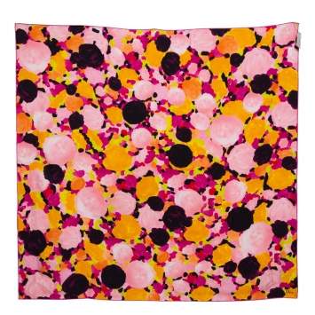 Pre Owned Dior Pink Floral Print Silk Scarf