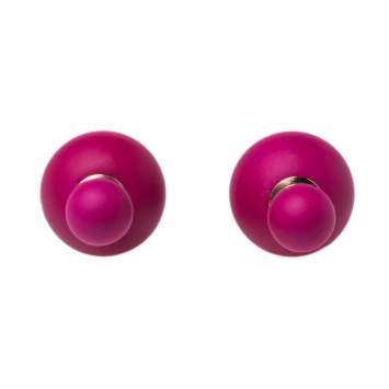 Pre Owned Dior Tribales Mise en Dior Fuchsia Pink Stud Earrings
