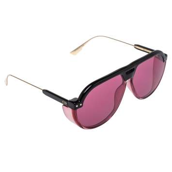Pre Owned Dior Pink/Black DiorClub3 Aviator Sunglasses