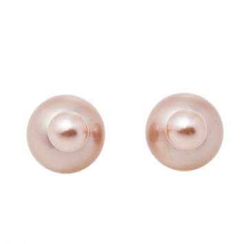 Pre Owned Dior Champagne Pink Mise En Dior Tribales Stud Earrings