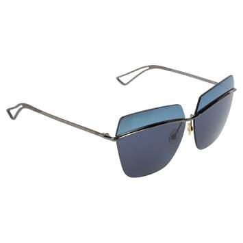 مملوكة مسبقًا Dior Blue Acetate Dior Metallic Square Sunglasses