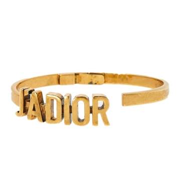 Pre Owned Dior J'Adior Gold Tone Cuff Bracelet