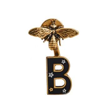Pre Owned Dior My ABCDior Aged Gold Tone Letter B Mono Earring