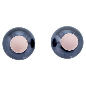 Pre Owned Dior Grey Pink Mise En Dior Tribales Stud Earrings