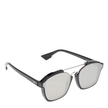 Pre Owned Dior Silver and Black/Grey Mirrored 8070T Dior Abstract Wayfarer Sunglasses