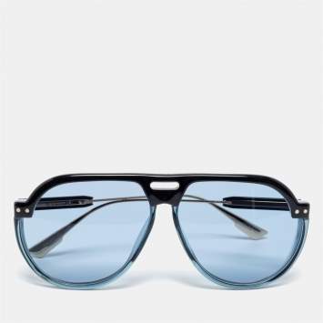 Pre Owned Dior Black/Blue DiorClub3 Aviator Sunglasses
