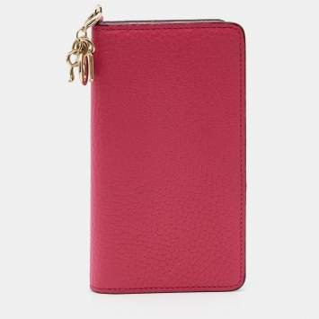 Pre Owned Dior Magenta Leather iPhone 6 Folio Case