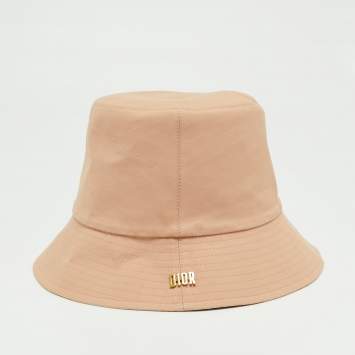Pre Owned Dior Nude Pink Cotton Bucket Hat