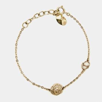 Pre Owned Dior CD Rose Gold Tone Metal Bracelet