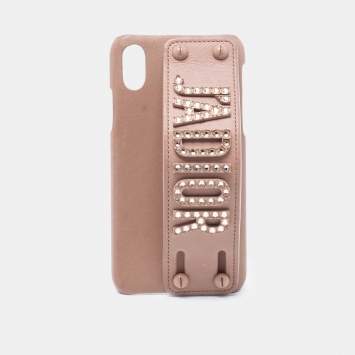 Pre Owned Dior Beige Leather J'Adior iPhone X/XS Cover