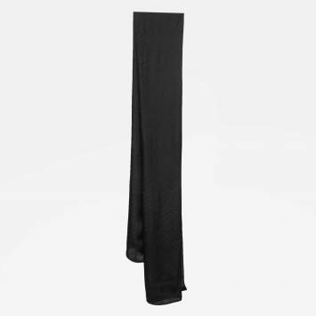 Pre Owned Dior Black Oblique Jacquard Silk Scarf
