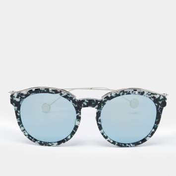 Pre Owned Dior Camo / Blue DiorBlossom Round Sunglasses 
