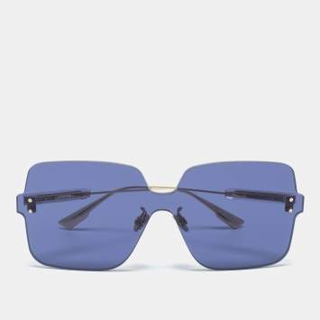 Pre Owned Dior Blue ColorQuake1 Shield Sunglasses