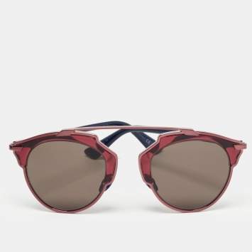Pre Owned Dior Pink/Blue Dior So Real Round Sunglasses