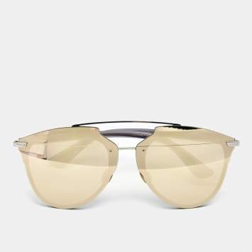 Pre Owned Dior Light Gold 010SQ ReflectedP Mirrored Sunglasses