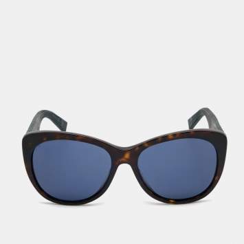 Pre Owned Dior Dark Brown/Black Inedite Crystals Cat Eye Sunglasses