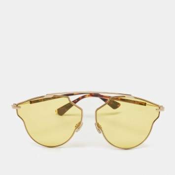 Pre Owned Dior Yellow/Brown So Real Pop Sunglasses
