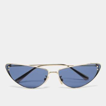 Pre Owned Dior Gold/Blue Miss Dior B1U Butterfly Sunglasses