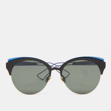 Pre Owned Dior Diorama Club Black-Blue/Grey G5V2K Cat-Eye Sunglasses