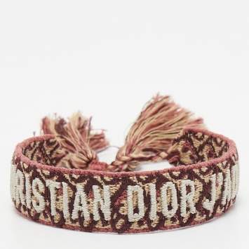 Pre Owned Dior Multicolor J'adior Woven Fabric Adjustable Bracelet