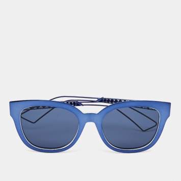 Pre Owned Dior Metallic Blue Diorama1 Sunglasses