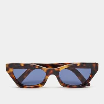 Pre Owned Dior Tortoiseshell/Blue DiorMidnight B1I Cat-Eye Sunglasses