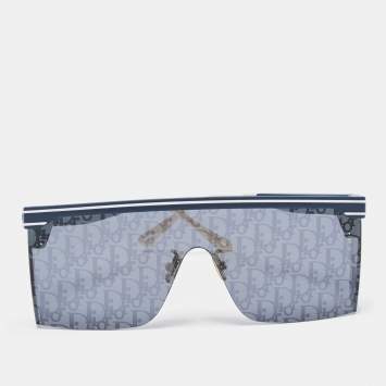 Pre Owned Dior Blue DiorClub M1U Oblique Shield Sunglasses