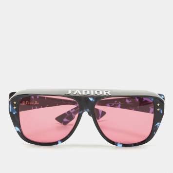 Pre Owned Dior Black/Blue Acetate JBWU1 Sunglasses