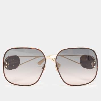Pre Owned Dior Brown/Gold Gradient Booby S 1 U Square Sunglasses