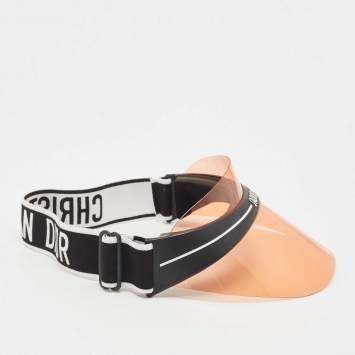 Pre Owned Christian Dior Peach/Black Dior Club1 Sun Visor