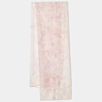 مملوكة مسبقًا Christian Dior Pink Printed Silk Scarf