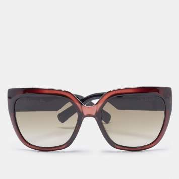 Pre Owned Dior Dark Burgundy Gradient Cannage My Dior3N Square Sunglasses
