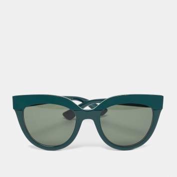 Pre Owned Dior Green Soft1 Cat Eye Sunglasses