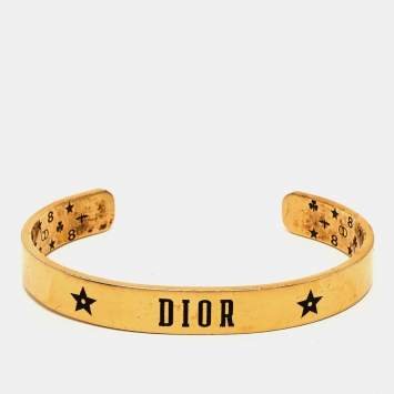 Pre Owned Dior Jadior Revolution Enamel Gold Tone Bracelet
