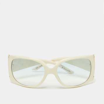 Pre Owned Dior White/Grey Gradient Daiquidior N5A5M Rectangle Sunglasses