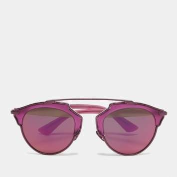 Pre Owned Dior Purple Mirrored RMTLZ Dior So Real Round Sunglasses