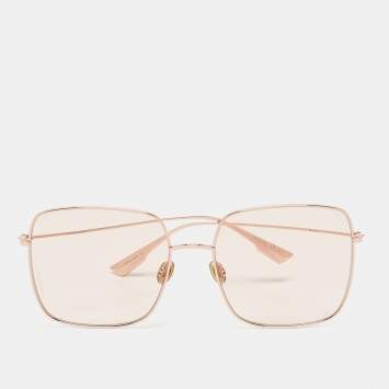 Pre Owned Dior Peach Stellaire Oversized Sunglasses