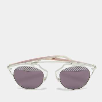 Pre Owned Dior Purple/Silver So Real Round Sunglasses
