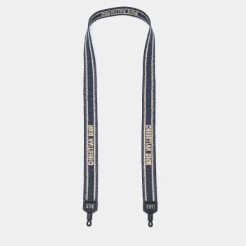 Pre Owned Dior Navy Blue Logo Embroidered Sunglasses Strap