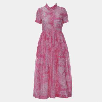 Pre Owned Christian Dior Robe Mi-Longue Dioriviera Cotton Dress