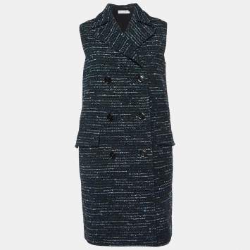 Dior Black Tweed Vest Coat M