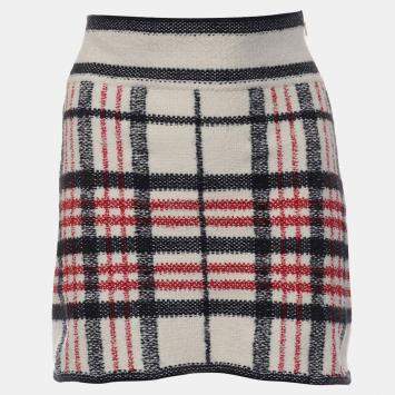 Christian  Dior Logo Plaid Mini Skirt FR Women 34